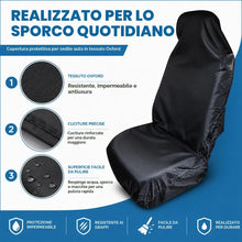 Carica l'immagine nel visualizzatore di Gallery, 1 Pezzi Copri Sedile Auto, Coprisedili auto, Universal Car Seat Covers, Waterproof Front Car Seat Cover, Stretch Seat Co