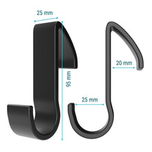Carica l'immagine nel visualizzatore di Gallery, Sillar Ganci per termoarredo neri 8 pezzi – ganci scaldasalviette bagno senza forare, appendini termoarredo bagno, ganci
