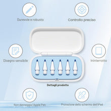 Carica l'immagine nel visualizzatore di Gallery, 6 Pezzi Punta per Apple Pencil, Precisione Elevata Punte Tips Ricambio Accessori, Alta Sensibilità Punte, Punta Ricambio
