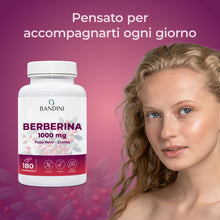 Carica l'immagine nel visualizzatore di Gallery, Bandini® Berberina 1000mg pura alto dosaggio | 180 compresse - Berberin HCl