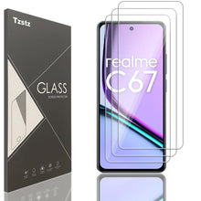 Carica l'immagine nel visualizzatore di Gallery, 3 Pezzi Vetro Temperato Dello Schermo Protector per Realme C67 4G/5G Durezza 9H Anti Graffi HD Pellicola di Protezione D