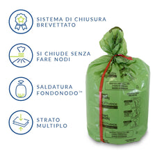 Carica l'immagine nel visualizzatore di Gallery, Domopak Spazzy Sacchi Nettezza Saccoverde 40Lt - 5 Confezioni da 20 Pezzi