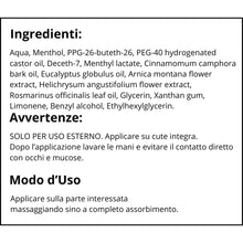 Carica l'immagine nel visualizzatore di Gallery, SottoZero® Crema Effetto Freddo 200ml — Sollievo Immediato Gambe Pesanti, Muscoli e Schiena | Usata da Fisioterapisti e 