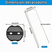 Carica l'immagine nel visualizzatore di Gallery, 70 Picchetti Giardino e 30 Rondelle, 15cm Picchetti Telo Pacciamatura