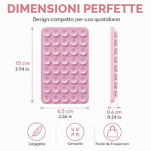 Carica l'immagine nel visualizzatore di Gallery, 3 Pezzi Ventosa Per Telefono Supporto Ventosa Silicone Doppio Lato Per Selfie Auto Bianco Nero Rosa