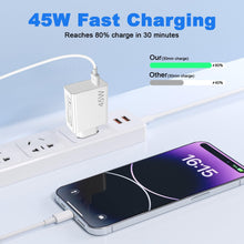 Carica l'immagine nel visualizzatore di Gallery, Caricabatterie USB da 45 W per Xiaomi Red-mi Note14 5G /14 Pro/15 Pro/15, Poco X7 X5 X4 X3 F7 F5 M7 M6 C75 C65, caricaba