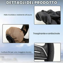 Carica l'immagine nel visualizzatore di Gallery, flintronic Coprivolante Auto, Coprivolante Auto in PVC Pelle, Traspirante e Antiscivolo, Universale 36-38 cm, Accessori 