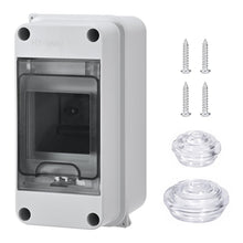 Carica l'immagine nel visualizzatore di Gallery, Scatola di sicurezza a 3 moduli IP65, impermeabile, plastica, avvitabile, giardino o esterni