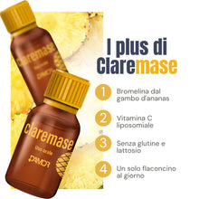 Carica l'immagine nel visualizzatore di Gallery, DAMOR Claremase Orale – Bromelina 1000 mg e Vitamina C, 20 Flaconcini