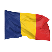 Carica l'immagine nel visualizzatore di Gallery, PHENO FLAGS Bandiera Romania 90x150cm – rumena – resistente alle intemperie con occhielli in ottone - 100% poliestere - 