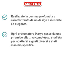 Carica l'immagine nel visualizzatore di Gallery, MAFRA - HARYA Ocean Breeze, Profumatore Auto in Gomma, Fragranza Marina e Aromatica con Note di Lavanda e Violetta, Desi