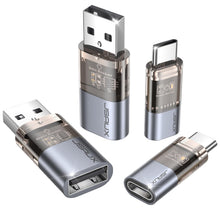 Carica l'immagine nel visualizzatore di Gallery, JSAUX blocco dati USB e USB C, solo ricarica, confezione da 4, grigio