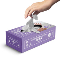 Carica l'immagine nel visualizzatore di Gallery, by Amazon, Guanti Monouso in Vinile, Senza Polvere, Senza lattice, Taglia M, Confezione da 100
