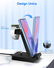 Carica l'immagine nel visualizzatore di Gallery, seacosmo Stazione di Ricarica per Samsung 3 in 1, Caricatore per A17/A16/A15/A55/A25/A54, Caricabatterie per Galaxy Watc