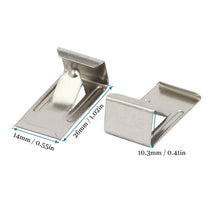 Carica l'immagine nel visualizzatore di Gallery, QUARKZMAN x 30Pz Cornice Tabellone Metallo Molla Giro Clip 26x14mm Argento