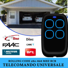 Carica l'immagine nel visualizzatore di Gallery, Telecomando Cancello Universali 4 in 1, Telecomando Rolling Code universale multifrequenza da 280 a 868mhz. Radiocomando