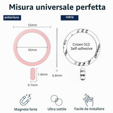 Carica l'immagine nel visualizzatore di Gallery, 6 Pezzi Anelli Magnetici Universali Compatibili per Magsafe | Autocollanti per Custodia Smartphone | Adattatori per Rica