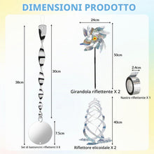 Carica l'immagine nel visualizzatore di Gallery, 13 Pezzi Repellente per Uccelli Riflettente Spirale Riflettente