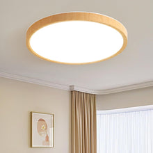 Carica l'immagine nel visualizzatore di Gallery, Plafoniera Led Soffitto Con Venature Del Legno,Montaggio Ad Incasso,Moderno Ultrasottile Plafoniera Led,24W 3000K/4000K/