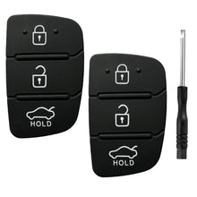 Carica l'immagine nel visualizzatore di Gallery, 2 Pezzi Chiave Guscio Cover 3 Tasti in Gomma Compatibile con Hyundai i40 i30 i20 i10 ix20 ix35 Tucson Santa Fe Elantra S