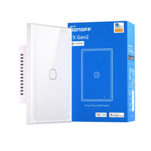 Carica l'immagine nel visualizzatore di Gallery, SONOFF TX Gen2 Interruttore Touch Intelligente per Parete: 1 Canale, Pannello Tipo 120, Wi-Fi 2.4GHz, App eWeLink, Compa
