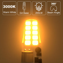 Carica l'immagine nel visualizzatore di Gallery, Lampadine LED G4 12V 2W = 20W 220LM Bianco Caldo 3000K 10 pezzi