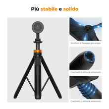 Carica l'immagine nel visualizzatore di Gallery, K&amp;F CONCEPT Treppiede Bastone Selfie Magnetico 162Cm Per Cellulare