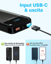 Carica l'immagine nel visualizzatore di Gallery, Power Bank 27.000mAh 22.5W PD3.0 QC4.0 Ricarica Rapida Batteria Esterna 3A USB C Caricatore Portatile con LCD Display Di