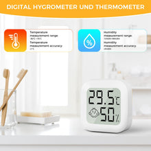 Carica l'immagine nel visualizzatore di Gallery, CNMTCCO Termometro Igrometro Interno, 4 Pezzi Termometri Digitale Ambiente, Igrometro Umidità Casa per Cameretta, Uffici