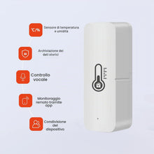 Carica l'immagine nel visualizzatore di Gallery, Termometro igrometro WiFi Intelligente, sensore di Temperatura e umidità Bluetooth per Interni ed Esterni, Alexa/Google 