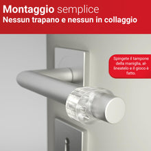 Carica l'immagine nel visualizzatore di Gallery, LouMaxx Fermaporta Maniglia - Set da 6 Paracolpi Maniglia Porta Trasparenti - Fermaporte per Maniglie, Gommini Proteggi 