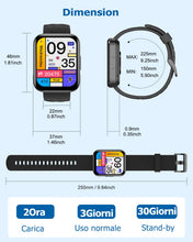 Carica l'immagine nel visualizzatore di Gallery, RUIMEN Smartwatch Uomo Donna Orologio Smart Watch Risposta Chiamate Contapassi Cardiofrequenzimetro da polso Saturimetro