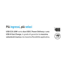 Carica l'immagine nel visualizzatore di Gallery, 4box - Alimentatore USB CCA 20W compatibile Bticino® Matix™, per caricare i tuoi dispositivi senza bisogno di alimentato