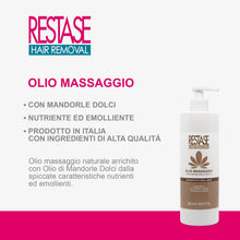 Carica l'immagine nel visualizzatore di Gallery, RESTASE | Olio per Massaggio, da 500 ml, alle Mandorle Dolci