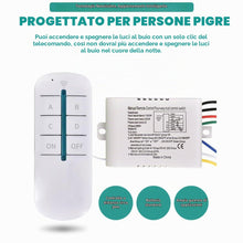 Carica l'immagine nel visualizzatore di Gallery, Interruttore con Telecomando 220V, Interruttore Luce Senza Fili a 4 Vie