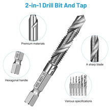 Carica l'immagine nel visualizzatore di Gallery, 6 pezzi Punte Trapano Maschi Countersink Tap M3 M4 M5 M6 M8 M10 Kit