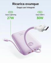 Carica l'immagine nel visualizzatore di Gallery, VIYISI Power Bank 20000mAh Caricatore Portatile 30W con Cavi Integrati
