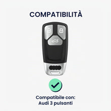 Carica l'immagine nel visualizzatore di Gallery, kwmobile Custodia Compatibile con Audi Smart Key 3 Tasti (Keyless Go) - Cover Chiavi Auto Protezione Copri Telecomando -