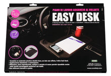 Carica l'immagine nel visualizzatore di Gallery, CORA 000120739 Easydesk - Supporto da lavoro per volante, in plastica, nero, 42,5 x 28,5 x 2,5 cm