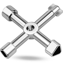 Carica l'immagine nel visualizzatore di Gallery, 4 vie chiave multiuso a quattro vie multifunzione Cross Triangle Key Cle armadio elettrico universale 4 in 1 per ascenso