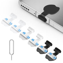 Carica l'immagine nel visualizzatore di Gallery, AXFEE 6 Pezzi Tappi Antipolvere, Tappi Antipolvere USB C con Adesivo Rimovibile e Perno, Adatto per Smartphone e Modelli