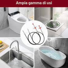 Carica l'immagine nel visualizzatore di Gallery, HOTUT Pinze per Artigli Flessibili,2 Pezzi Molla Sturatubi Spirali per la Pulizia,Stura Lavandini e Scarichi Spirale Pul