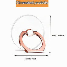 Carica l'immagine nel visualizzatore di Gallery, Cellulare Anello,4 pezzi Supporto trasparente dell'anello del telefono cellulare,Supporto rotante a 360 gradi per la suo