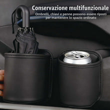 Carica l'immagine nel visualizzatore di Gallery, 2 Pezzi Portabicchieri per auto in pelle PU,Organizer multifunzione