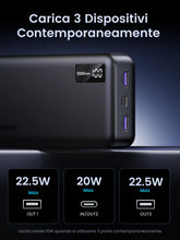 Carica l'immagine nel visualizzatore di Gallery, UGREEN Zapix 22.5W Power Bank 20000mAh Caricatore Portatile USB C PD 20W