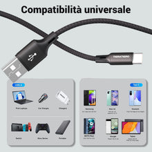 Carica l'immagine nel visualizzatore di Gallery, tigratigro Cavo USB C, [1M] Cavo USB Type C QC 2.0 Nylon Ricarica Rapida per iPhone 16/15,iPad Pro Air,Samsung,Redmi,Hua