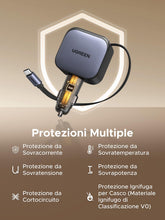 Carica l'immagine nel visualizzatore di Gallery, UGREEN Nexode 60W Caricatore Auto USB C Retrattile Accendisigari USB C 30W