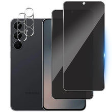 Carica l'immagine nel visualizzatore di Gallery, Privacy Vetro Temperato per Samsung Galaxy S25 FE, 2 Pezzi Pellicola Protettiva e 2 Pezzi Pellicola Fotocamera, Durezza 