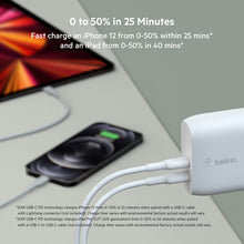 Carica l'immagine nel visualizzatore di Gallery, Belkin Caricabatteria da parete USB Type C PD da 40 W (2 porte USB-C, 20 W per porta, ricarica rapida PD per iPhone 14/1