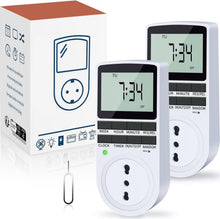 Carica l'immagine nel visualizzatore di Gallery, 2 Prese Programmabili Digitali Timer Conto alla Rovescia 16A